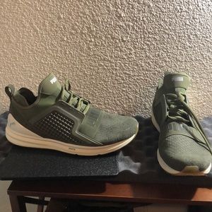 puma ignite olive green